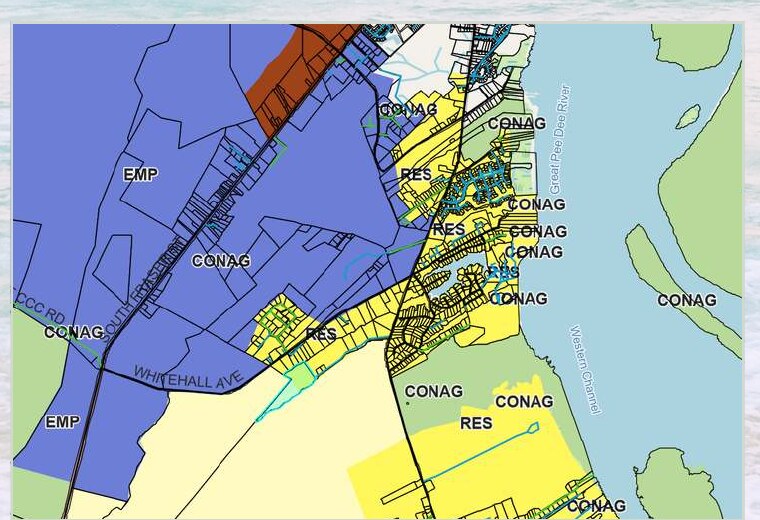 Future land-use map showing the Oak Haven property near R-10 residential areas